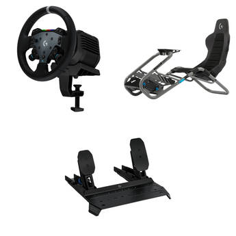 Logitech G RS50 Racing Wheel System with G RS Pedals and Playseat Trophy Simulator Seat Kit (PC, PlayStation 4/5)