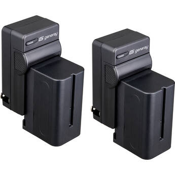Genaray L-Series/NP-F770 USB-C Rechargeable Battery with AC Charger Kit (4-Pack)