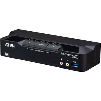 ATEN CS1942DPA 2-Port USB 3.0 8K Dual-View DisplayPort KVMP Switch