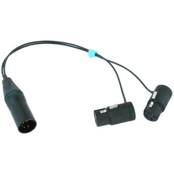 Radius Mini-ALTO Two Low-Profile XLR-3F to XLR-5M M/S Cable (Blue Plug, 10.2")