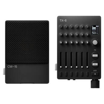teenage engineering CM-15 Field Condenser Microphone with TX-6 Mixer Kit (Black)