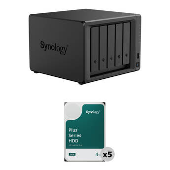 Synology 20TB DiskStation DS1525+ 5-Bay NAS Enclosure Kit (5 x 4TB)