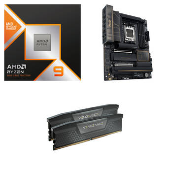AMD Ryzen 9 9900X3D with ASUS ProArt X870E-Creator WiFi & Corsair 32GB VENGEANCE DDR5-6000 Combo