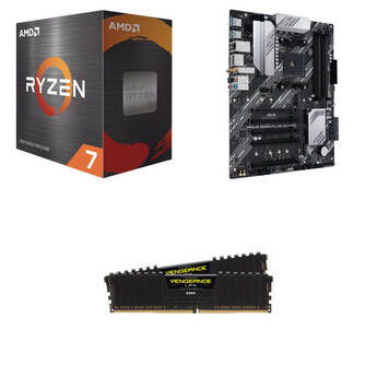 AMD Ryzen 7 5800XT with ASUS PRIME B550-PLUS AC-HES & Corsair 32GB VENGEANCE DDR4-3200 Combo
