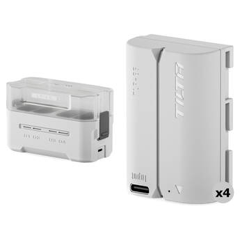 Tilta LP-E6P Kit with 4 Batteries and 4-Bay USB Charger (Off-White)