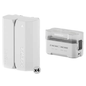 Tilta NP-FZ100 Kit with 4 Batteries and 4-Bay USB Charger (Off White)