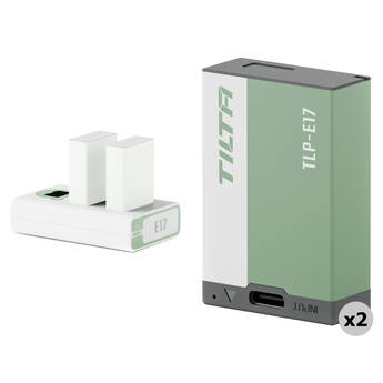 Tilta LP-E17 Kit with 2 Batteries and 2-Bay USB Charger (Ash Green)