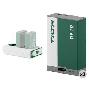 Tilta LP-E17 Kit with 2 Batteries and 2-Bay USB Charger (Forest Green)