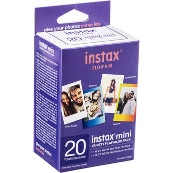 FUJIFILM instax mini Instant Film Variety Value Pack (20 Exposures, Expiration 07/26)