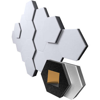 Auralex Studiofoam Synergy Hexagon Modular Acoustical Absorption Panels (White, 10", 16-Pack)