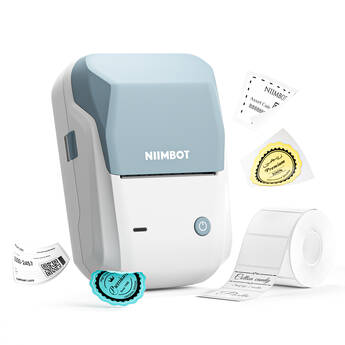 NIIMBOT B1 2" Portable Thermal Label Printer (Sky Blue)