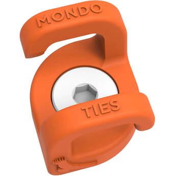 Kondor Blue 3/8"-16 Mondo Ties Cable Management Clips (Phoenix Orange, 4-Pack)