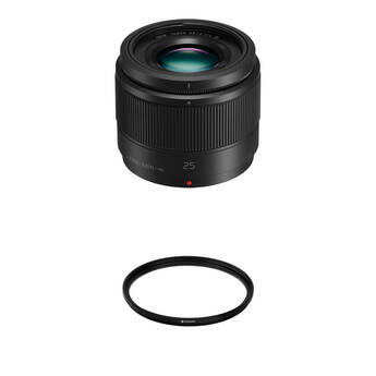 Panasonic LUMIX G 25mm f/1.7 ASPH. Lens with UV Filter Kit
