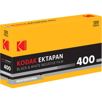 Kodak Ektapan 400 Black and White Negative Film (120 Roll Film, 5-Pack)