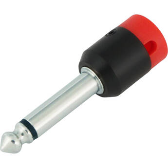 Cable Techniques Low-Profile Right-Angle 1/4" Plug (2-Pole, Standard Red Cap)