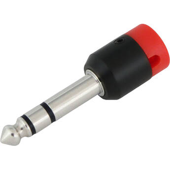Cable Techniques Low-Profile Right-Angle 1/4" Plug (3-Pole, Standard Red Cap)