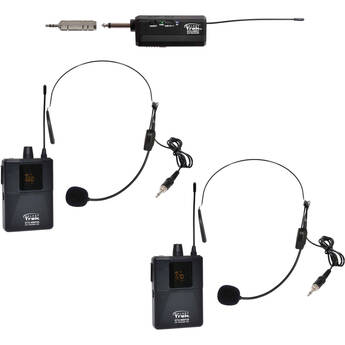 Galaxy Audio GTU Galaxy Trek Compact UHF Dual Channel Wireless System with Two Headset Mics (524-593.5 MHz)