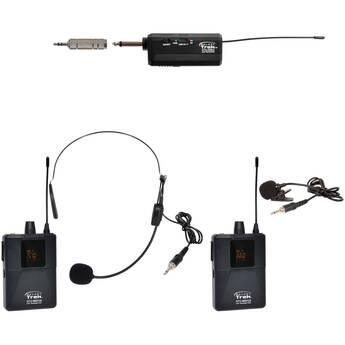 Galaxy Audio GTU Galaxy Trek Compact UHF Dual Channel Wireless System with One Headset Mic and One Lavalier Mic (524-593.5 MHz)
