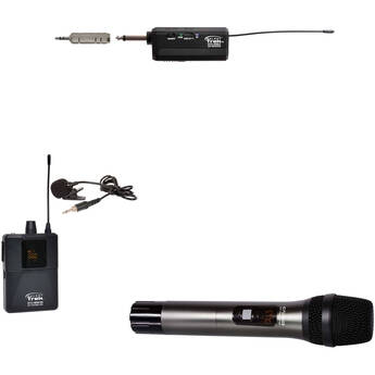Galaxy Audio GTU Galaxy Trek Compact UHF Dual Channel Wireless System with One Lavalier Mic and One Handheld Mic (524-593.5 MHz)