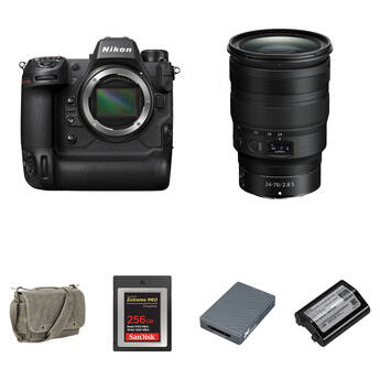Nikon Z9 Mirrorless Camera with 24-70mm f/2.8 Lens and Essentials+ Kit