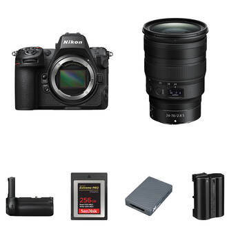 Nikon Z8 Mirrorless Camera with 24-70mm f/2.8 Lens and Performance Kit