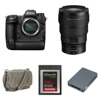 Nikon Z9 Mirrorless Camera with 14-24mm f/2.8 Lens and Basic Bundle