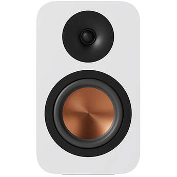 Fosi Audio SP601 Orange Version 2-Way Bookshelf Speakers (White with Orange Woofers, Pair)