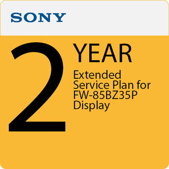 Sony 2-Year Extended Service Plan for FW-85BZ35P Display