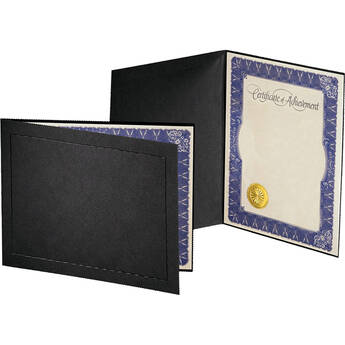 Tap Atlas Certificate Folder (11 x 8.5", Black, 25-Pack)