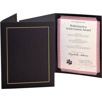 Tap Whitney Certificate Holder (Black/Gold, 25-Pack)