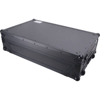ProX Flight Case for RANE DJ SYSTEM ONE with Shelf, Wheels, and LED Kit (Black on Black)