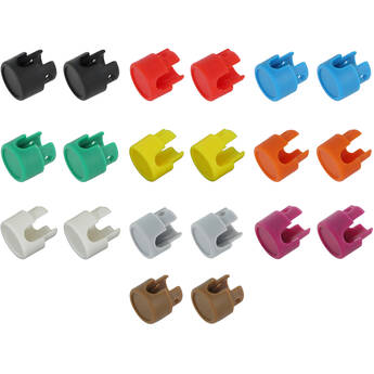 Cable Techniques Color Cap Sets for Low-Profile 1/4" Plugs (20 Large Caps)