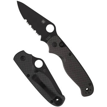 Spyderco Buttonup Carbon Fiber Black Blade