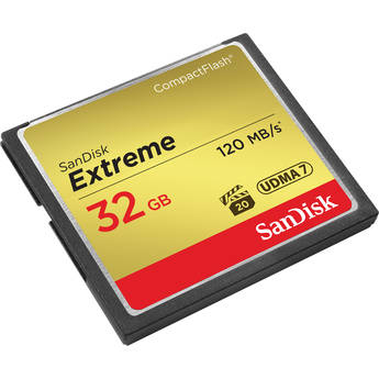 SanDisk 32GB Extreme CompactFlash Memory Card Kit (3-Pack)