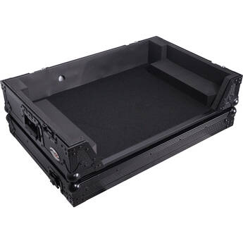 ProX Flight Case with Wheels for Rane SYSTEM ONE with 1 RU Rack Space (Black on Black)