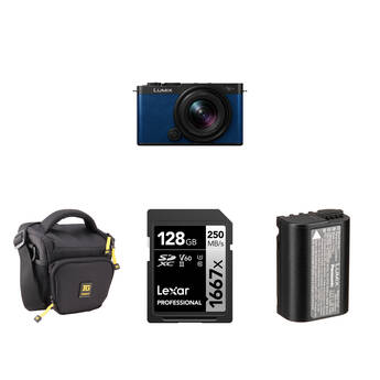 Panasonic LUMIX S9 Mirrorless Camera and 18-40mm f/4.5-6.3 Lens and Essentials+ Kit (Night Blue)