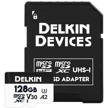 Delkin Devices 128GB Hyperspeed microSDXC Memory Card with SD Adapter