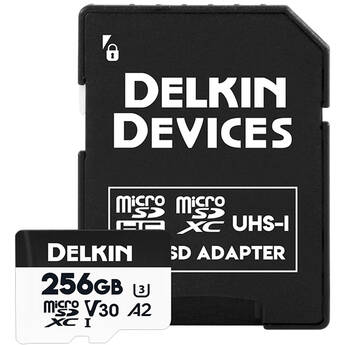 Delkin Devices 256GB Hyperspeed microSDXC Memory Card with SD Adapter