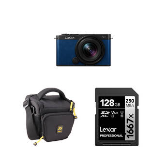 Panasonic LUMIX S9 Mirrorless Camera with 18-40mm f/4.5-6.3 Lens and Basic Bundle (Night Blue)