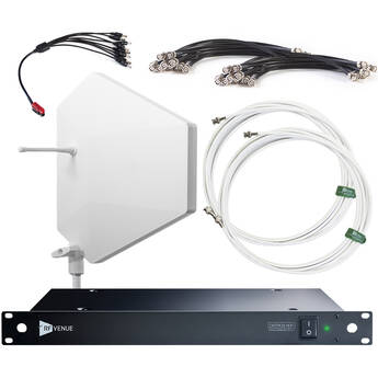 RF Venue Diversity Fin IPX Antenna & DISTRO9 HDR 9-Channel UHF Distribution System Bundle (White, 470 to 928 MHz)
