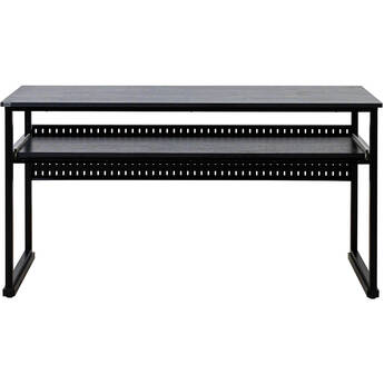 LYYL Workstation 88 Studio Desk with Pull-Out Keyboard Tray (Black)