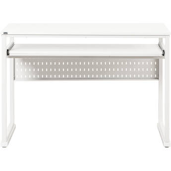 LYYL Workstation 61 Studio Desk with Pull-Out Keyboard Tray (White)