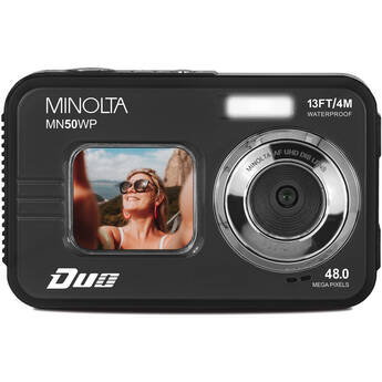Minolta MN50WP Waterproof Dual Screen Digital Camera (Black)