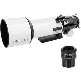 Explore Scientific ED80-FCD100 Telescope with 0.8x Focal Reducer, PMC-Eight Equatorial Tracker System, 2x2.2LB CW
