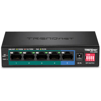 TRENDnet TPE-LG50 5-Port Gigabit PoE+ Compliant Unmanaged Network Switch