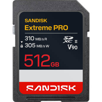 SanDisk 512GB Extreme PRO UHS-II SDXC Memory Card