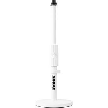 Shure by Gator Desktop Microphone Stand with 6" Round Base (White, 4-Pack)