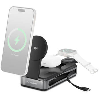 ALOGIC Roam 6-in-1 Magnetic Wireless Power Bank (Black, 21,000mAh)