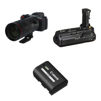 Canon EOS R5 C Mirrorless Cinema Camera Kit with RF 24-105mm f/2.8 Lens and LP-E6NH Battery