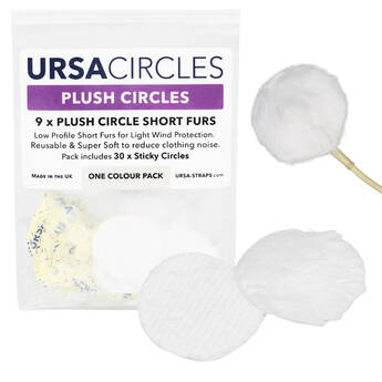 Remote Audio URSA Plush Circles with 30 Stickies (9-Pack, White)